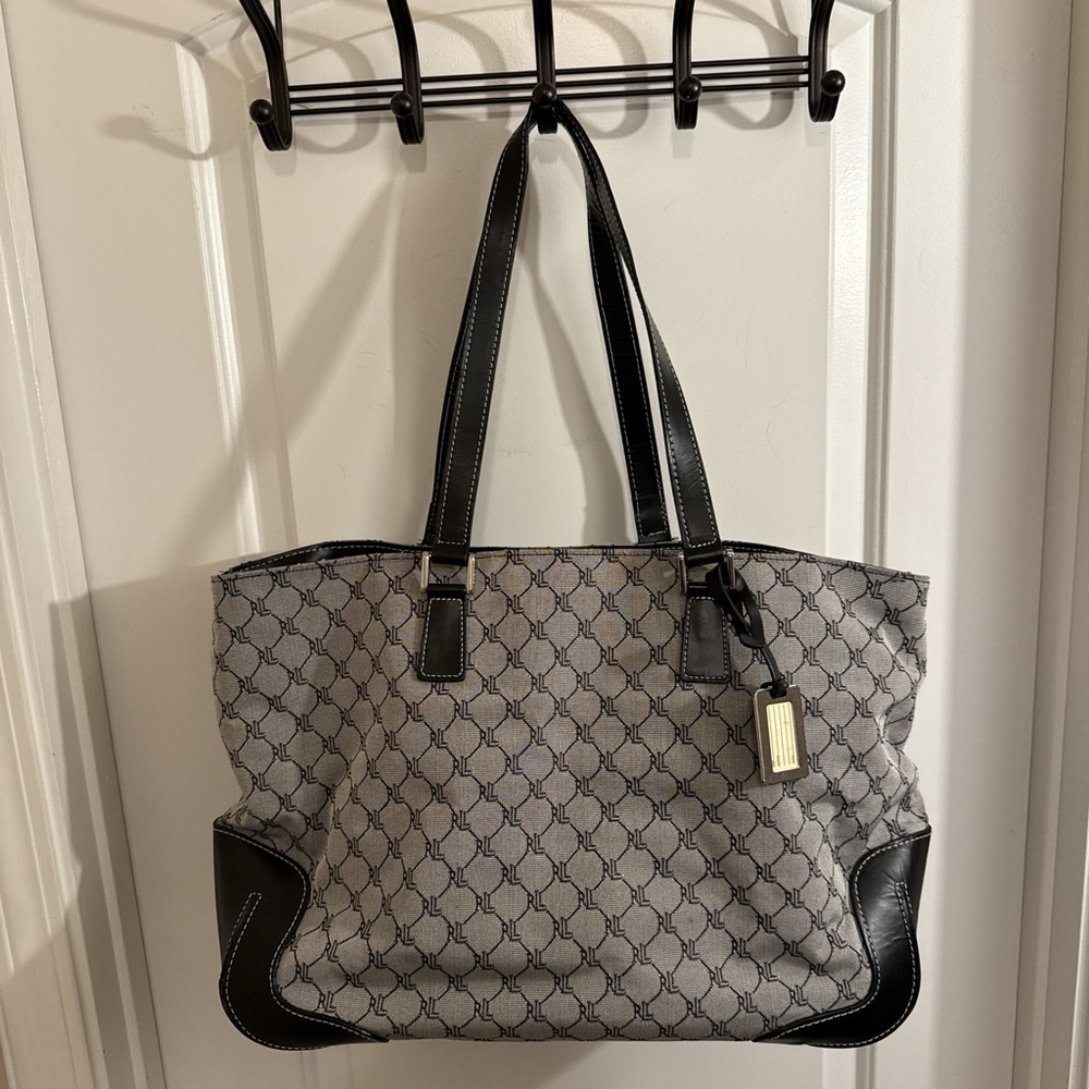 Vintage Polo Ralph Lauren Monogram Tote Bag